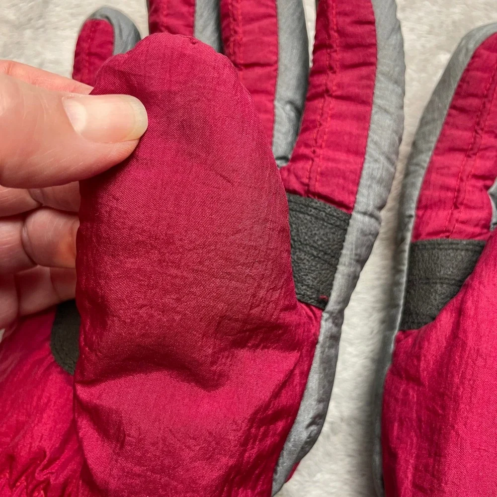 Sand & Siman Womens Primaloft Insulated Gloves Size M/L Red Winter Ski Sporty
